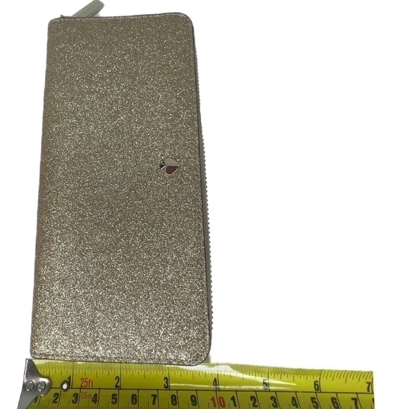 Kate Spade Burgess Court Glitter Gold Wallet - Picture 9 of 12